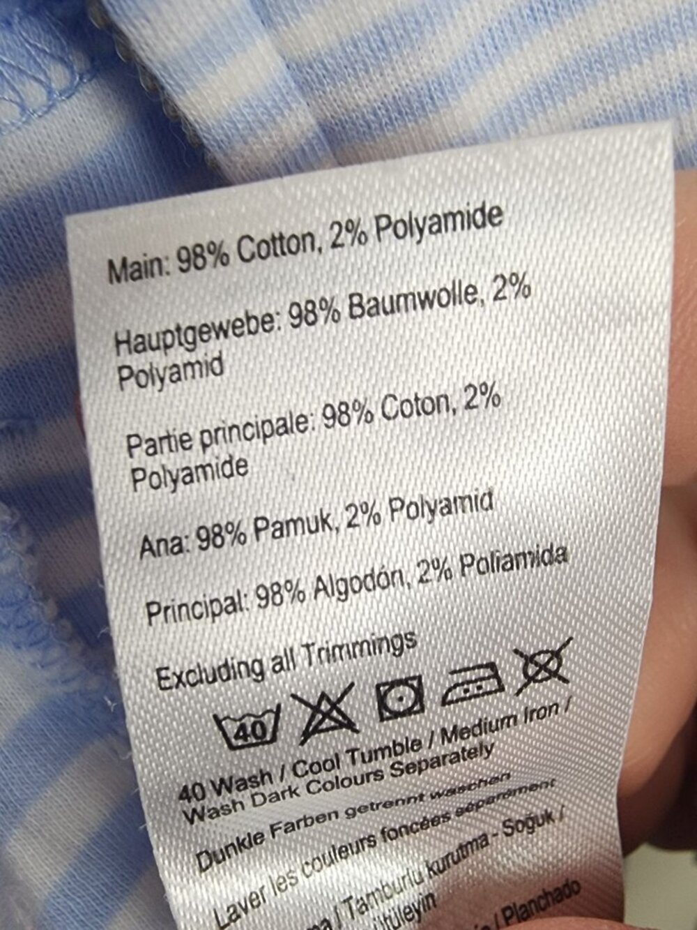 Joules Women Beachside Hoodie Sky Blue Stripe Cotton Blend Size Us 10 View 6